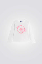 טישירט לילדות עם שרוולים ארוכים והדפס | אוקיידי