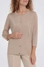 קרדיגן בצבע בז' דיטיילס מטאלי