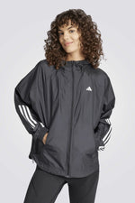 מעיל רוח לנשים בצבע שחור