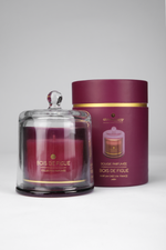 נר בכלי זכוכית עם מכסה