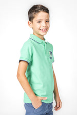 חולצת פולו לילדים בצבע ירוק