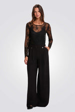 חולצת תחרה עם שרוולים ארוכים | מורגן