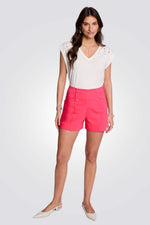 מכנסיים קצרים כפתורים דקורטיביים