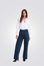 חולצה מכופתרת אוברסייז עם אבני חן | מורגן