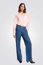 חולצה ארוכה עם תחרה | מורגן