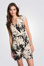 שמלה קצרה הדפס עלים