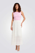 גופיית סריג לנשים בצבע ורוד | מורגן