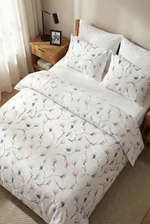 סט מצעים פלנל כותנה זוגי רחב דגם מאי 180/200 ס"מ | פרייבט קולקשיין