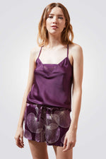 מכנסיים קצרים SAB בצבע סגול