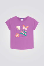 טישירט קצרה מעוצבת לילדות