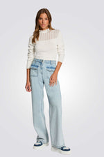 סריג לנשים עם צווארון גבוה | מורגן