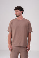 טישירט טקסטורלית בגזרת אוברסייז