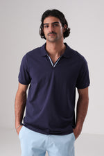 חולצת פולו חלקה לגברים