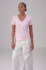 טישירט בייסיק צווארון וי