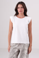 חולצה ללא שרוול עם כריות כתפיים