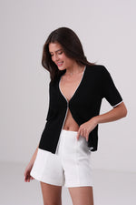 קרדיגן סריג קצר לנשים