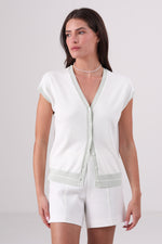 עליונית סריג קצרה לנשים