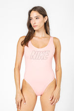 בגד ים שלם לנשים MULTI LOGO-U-BACK בצבע ורוד