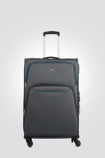 מזוודה מבד בינונית 25.5" בצבע אפור