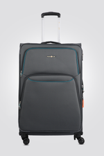 מזוודה גדולה מבד 28.5" בצבע אפור