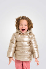 מעיל פוך בצבע זהב