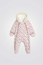 מעיל אוברול דובון עם הדפס פרחוני