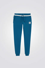 מכנסי טרנינג לילדים בצבע טורקיז