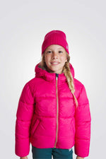 מעיל פוך לילדות בצבע ורוד