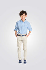 חולצת מכופתרת לילדים בצבע תכלת