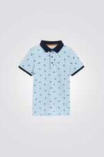 חולצת פולו לילדים בצבע תכלת