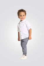 מכנסיים לתינוקות בצבע אפור