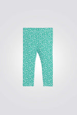 מכנסי טייץ לתינוקות עם הדפס פרחים בצבע ירוק