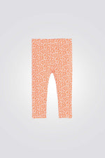 מכנסי טייץ לתינוקות עם הדפס פרחים בצבע כתום