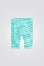 מכנסי טייץ קצרים לתינוקות עם הדפס פרפרים בצבע ירוק