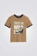 טישירט לילדים בצבע בז' עם כיתוב