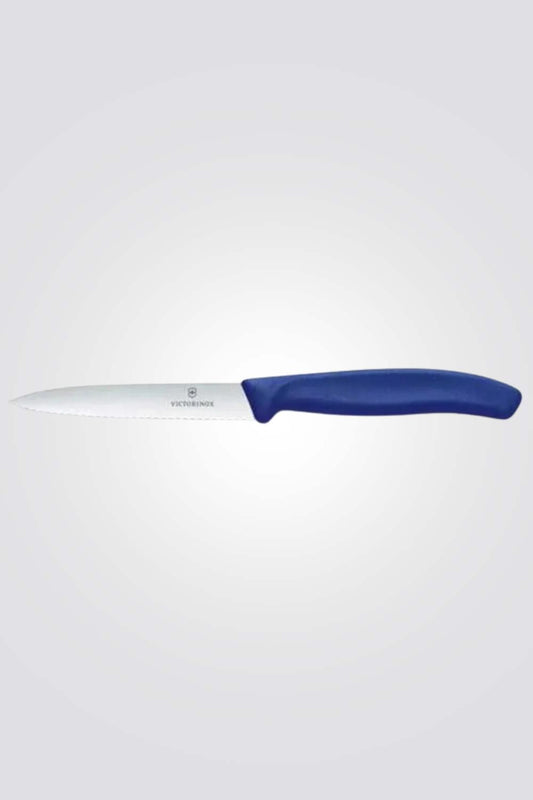 סכין ירקות שוויצרית, להב שפיץ משונן כחול