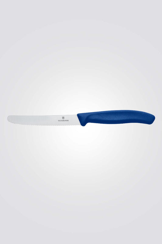 סכין ירקות שוויצרית, להב משונן עגול כחול