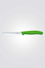 סכין ירקות שוויצרית, להב משונן עגול ירוק