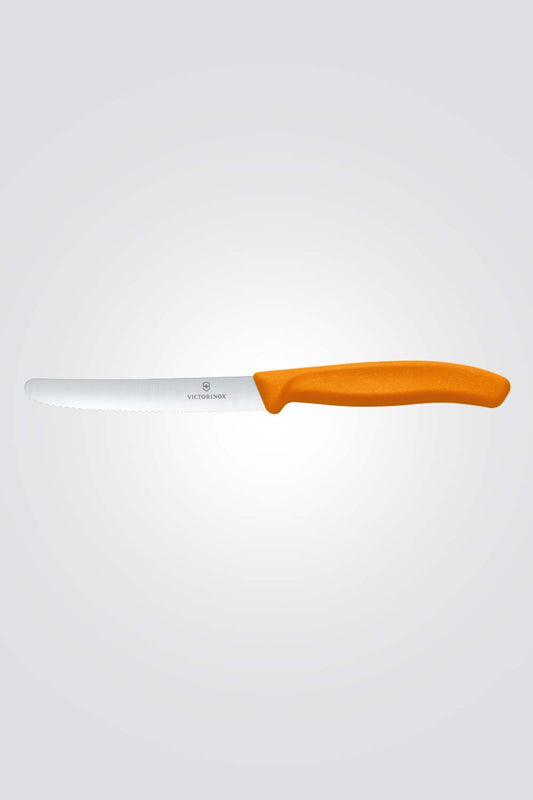סכין ירקות שוויצרית, להב משונן עגול כתום