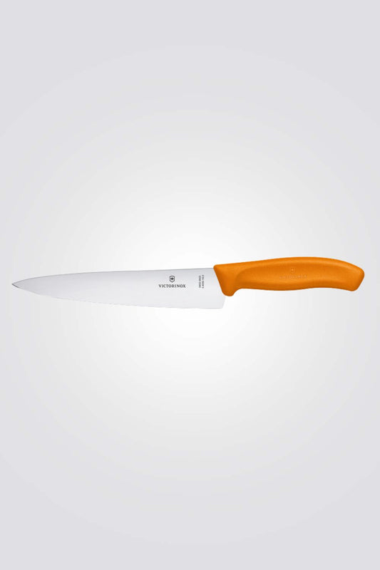 סכין שף עם ידית בצבע כתום