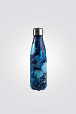 בקבוק דקאל נירוסטה 500 מל כחול פרחוני