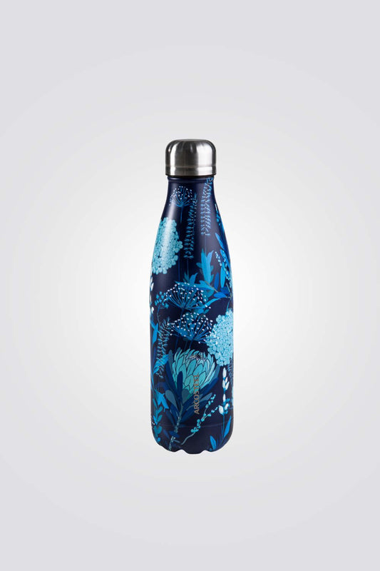 בקבוק דקאל נירוסטה 500 מל כחול פרחוני