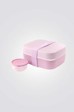 קופסת אוכל 3 ב-1 ורוד