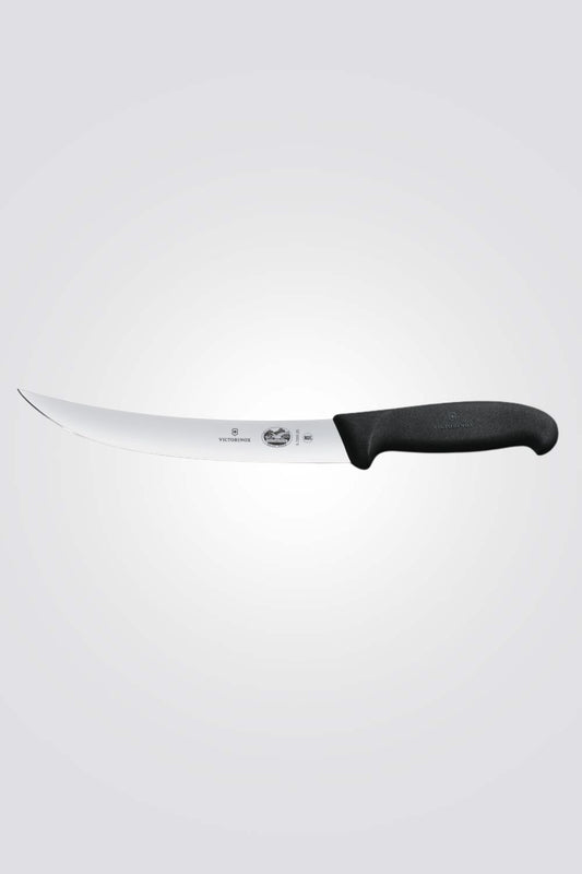 סכין קצב להב צר עם ידית שחורה
