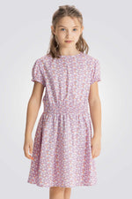 שמלה פרחונית קצרה לבנות