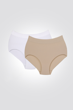 זוג תחתוני מיקרו מקסי לבן-ניוד