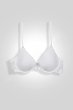 חזיה מרופדת dafni מיקרו מבריק בצבע לבן