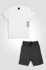 חליפה לילדים בצבע לבן ואפור - MASHBIR//365