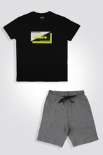 חליפה לנוער בצבע שחור ואפור - MASHBIR//365