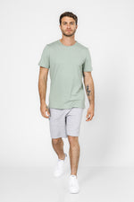 חולצה קצרה צווארון עגול בצבע ירוק